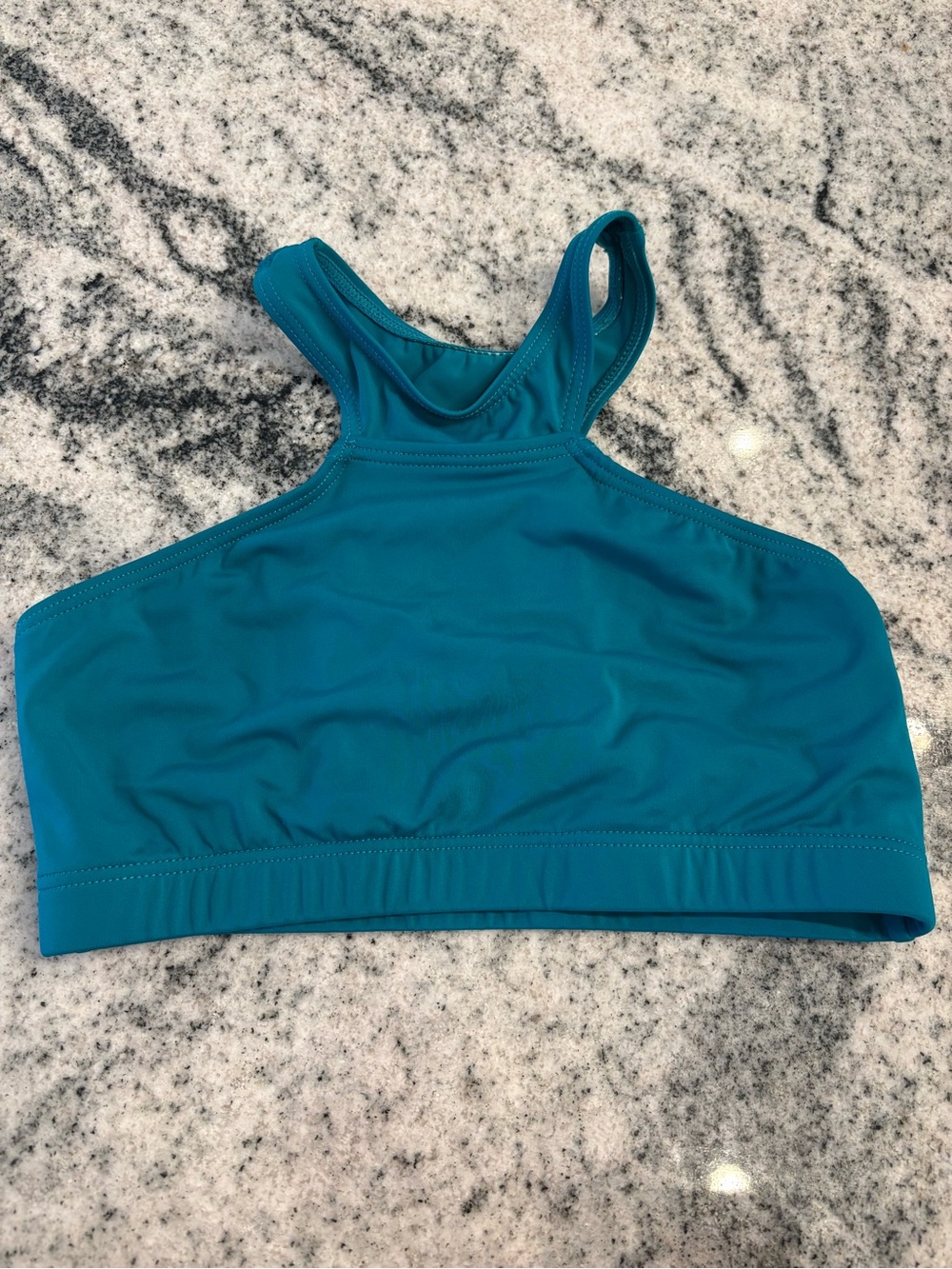 Women’s High-Neck Swim Top in Teal